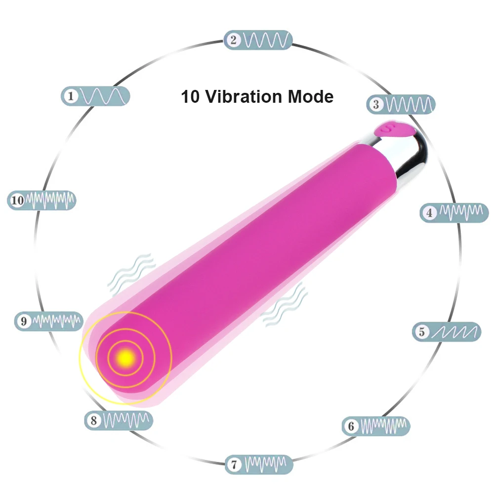 Adult Sex Product 10 Speed Bullet Vibrator Dildo Vibrators AV Stick G-spot Anal Clitoris Stimulator Sex Toy for Women Maturbator - Image 2