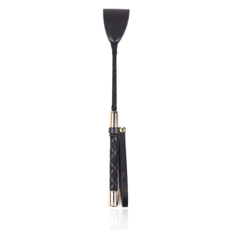 60CM Black PU Leather Spanking Paddle Long Whip Flirting Slave BDSM Bondage Flogger Sex Toys For Woman G Spot Sex Shop - Image 7