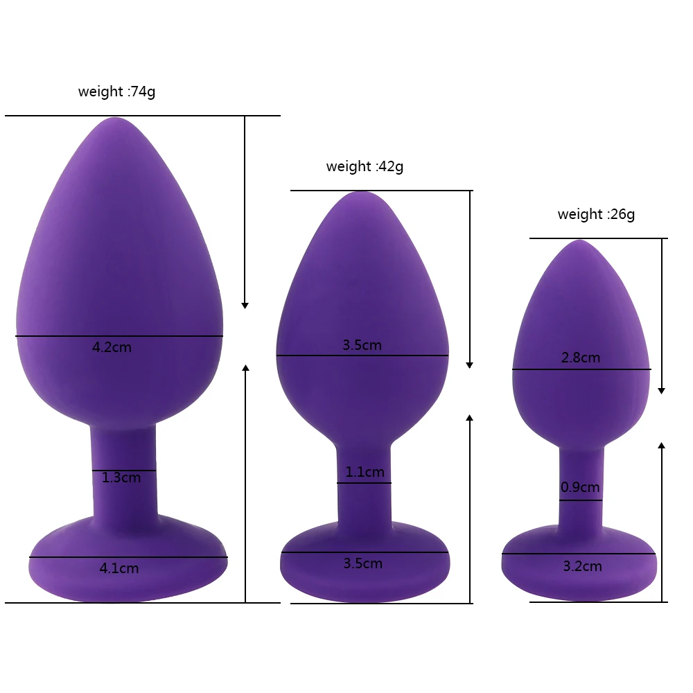 S/M/L 100%Silicone Butt Plug Anal Plugs Unisex Sex Stopper 3 Different Size Adult Toys for Men/Women Anal Trainer For Couples SM - Image 4