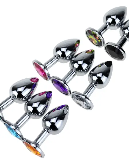 Metal Anal Plugs + Crystal Jewelry 7 Colors Small Anal Sex Toys for Women & Men Mini Round Shaped Stainless Dildo Intimate Goods