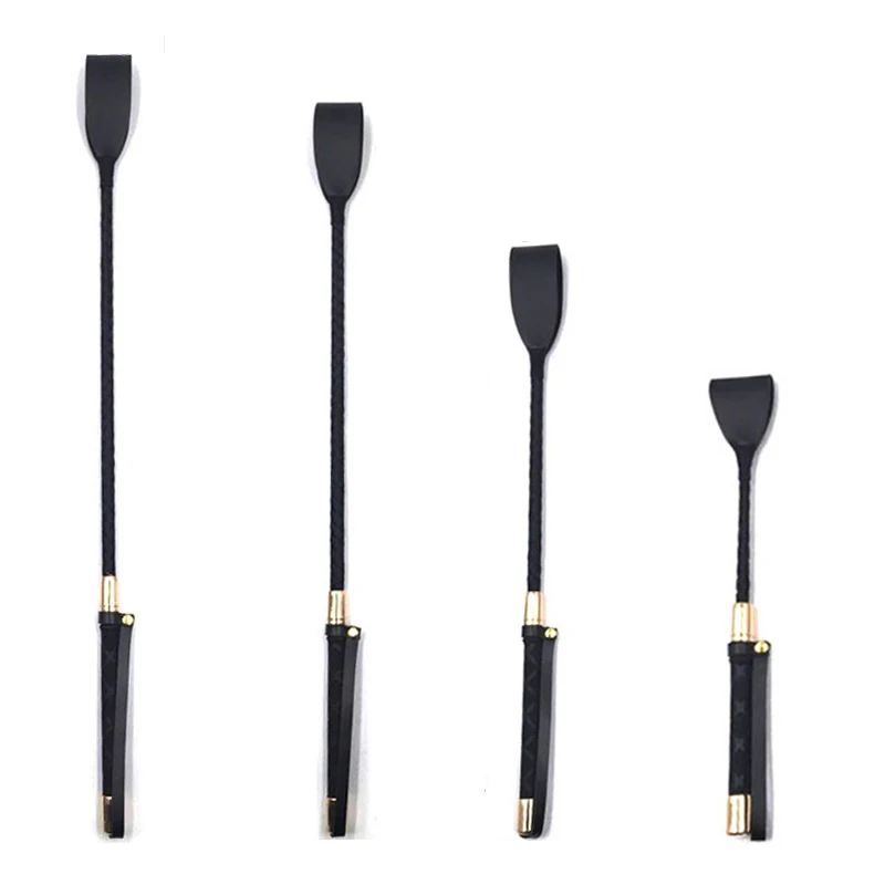 60CM Black PU Leather Spanking Paddle Long Whip Flirting Slave BDSM Bondage Flogger Sex Toys For Woman G Spot Sex Shop - Image 6