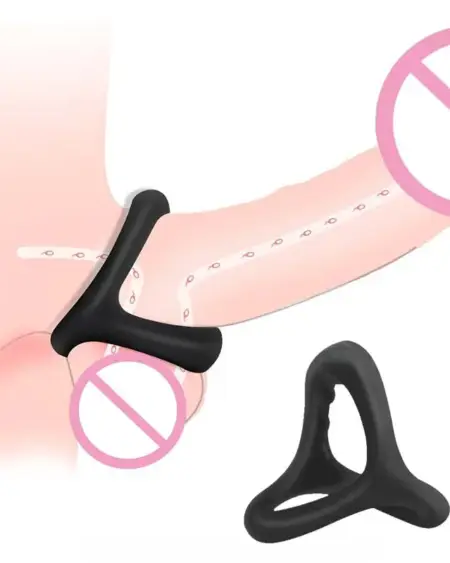 Silicone Penis Rings Cock Ring Erection Enhancing Triangular Penis Ring With Massage Beads Delayed Ejaculation Sex Toys For Men