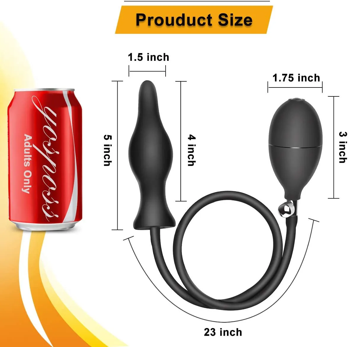 Inflatable Anal Plug with Metal Ball Extra Large Prostate Massager G-Spot Stimulator for Men & Women Premium Comfort Dilator - Image 7