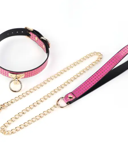 CKQU Adjustable Leather Neck Collar with Metal Chain And Bell Luminous Safe Control BDSM Adult Bondage Roleplay Accessory