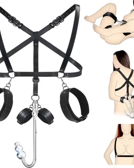 SM Adult Sex Toy Backhand Binding Apertural Plug Anal Hook Bondage Toys Bdsm Kit Slave Bondage Handcuff Couple Bundle Game 18+