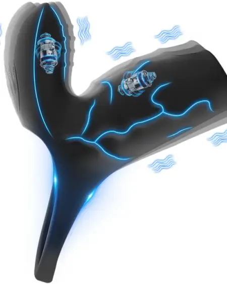 Vibrating Penis Sleeve Cock Ring with G Spot Clitoral Stimulator Penis Ring Vibrator Extender Couples Sex Toys for Men Women