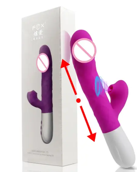 4 IN 1 Thrusting Sucking Rabbit Vibrator Sex Toy for Women Heating Telescopic 360° Rotating Dildo G Spot Massager Anal Vibrator