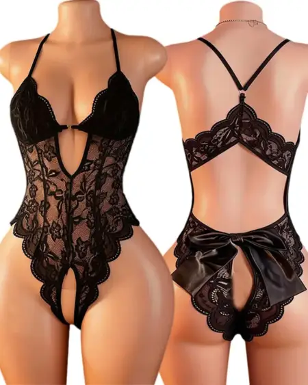 Underwear Women Set Erotic Crotchless Babydoll Adult Sex Shop Lace Bodysuit Bra With Pads Porn Lingerie Bdsm Sexy Fancy Outfits