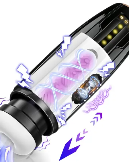 3 IN 1 Automatic Telescopic Sucking Male Masturbator Cup  Enlargement Penis Pump Vibrating Pussy Real Vagina Sex Toys for Men