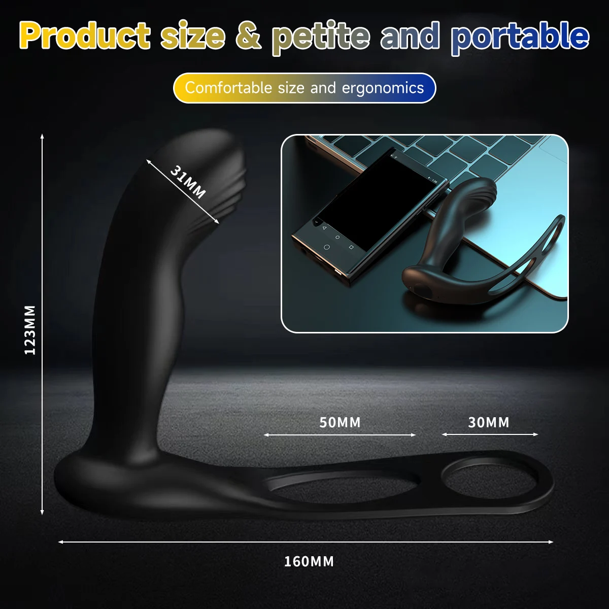 Male APP Anal Vibrator 3 in 1 Vibrating Cock Ring G Spot Prostate Massager 10 Speed Butt Plug Stimulator Couples Sex Toy for Men - Image 5