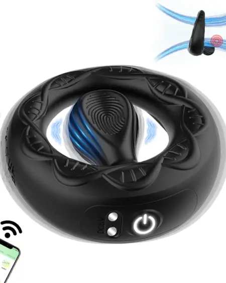APP Control Cock Ring Vibrator Penis Vibrating Delay Ejaculation Clitoral Stimulator 9 Vibration Mode Sex Toys for Men