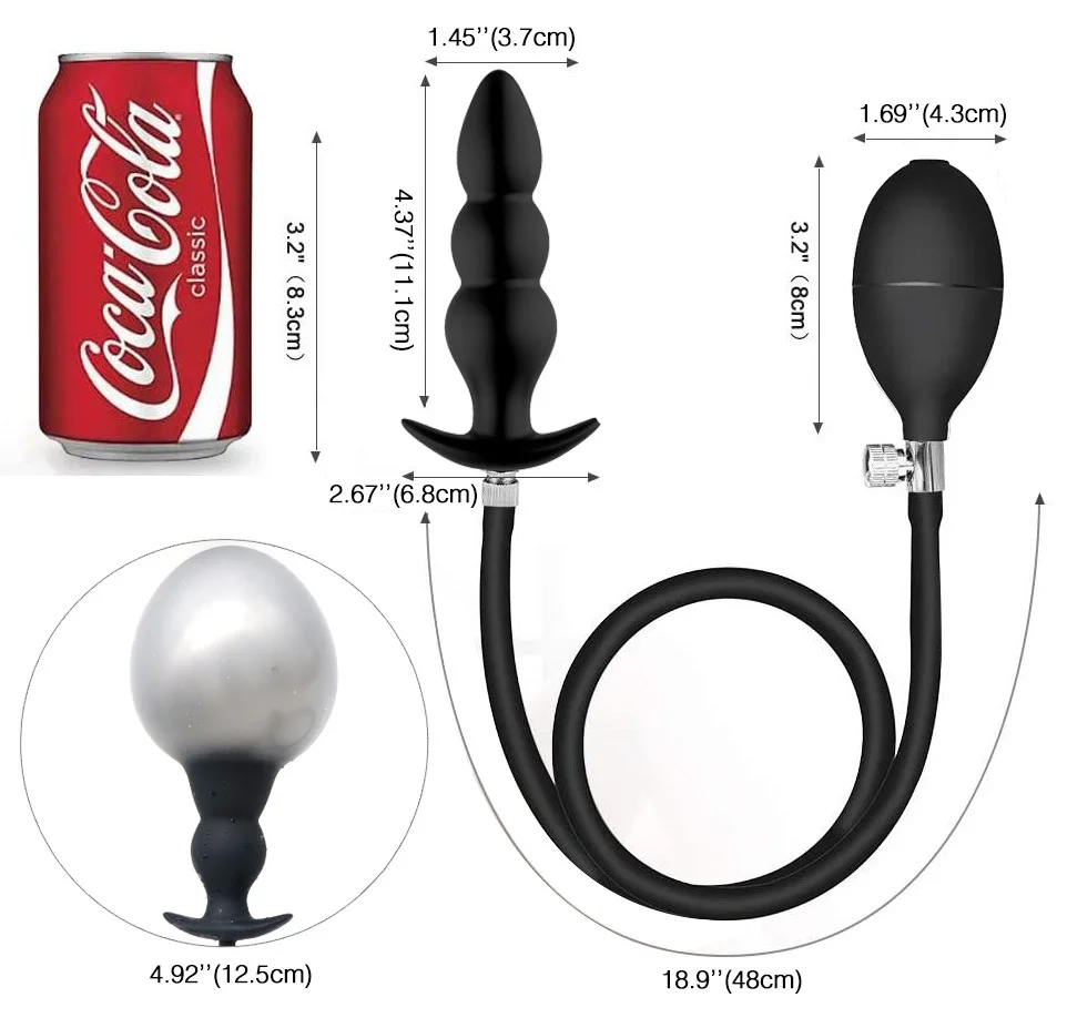 Inflatable Anal Plug with Metal Ball Extra Large Prostate Massager G-Spot Stimulator for Men & Women Premium Comfort Dilator - Image 11