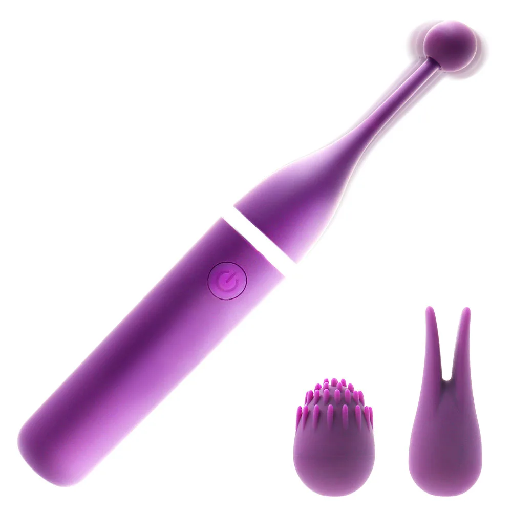 G Spot Tease Stick Vibrators for Women Clitoris Pussy Stimulation Erotic Female Masturbator Adult Sex Toys Comes 3 Massage Heads