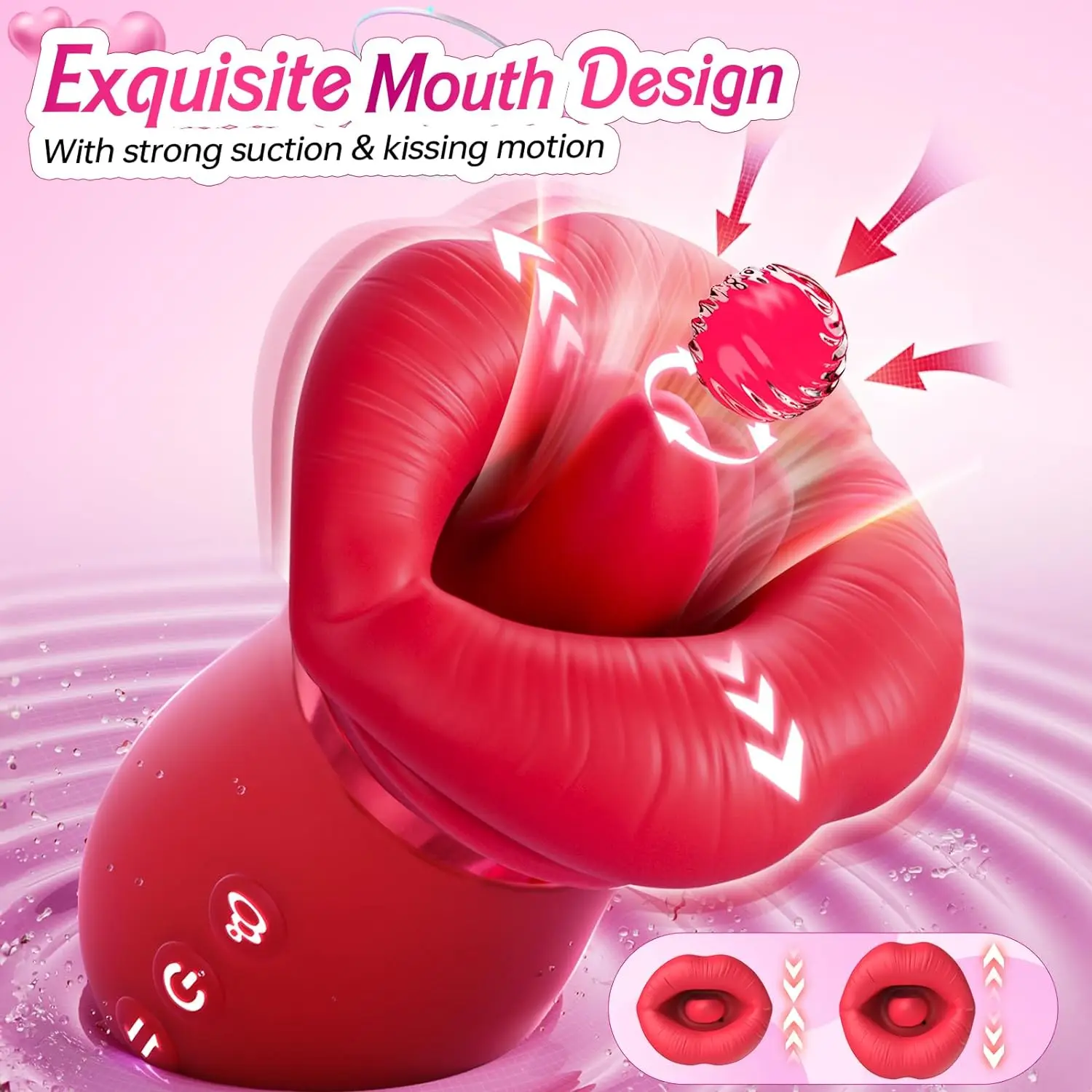 Mouth Sucking Vibrator 10 Tongue Licking Rose Toy Anal Clit Nipple Stimulator Female Couples Sex Toys for Women Adult Sex Games - Image 4