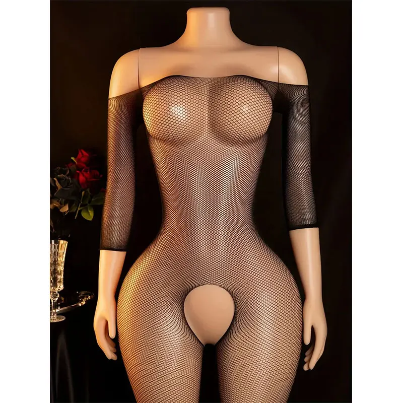 Exotic Body Stockings Crotchless Sex Costumes Adult Bondage Toys Erotic Women Open Pantyhose Porn Transparent Bra Sexy Lingerie - Image 2