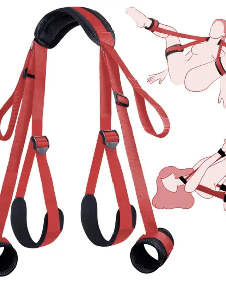 Restraint Erotica Binding Sex Forced Split Leg Straps Neck Wrist Bdsm Bondage Set Sex Toys For Woman Couples Product No Vibrator