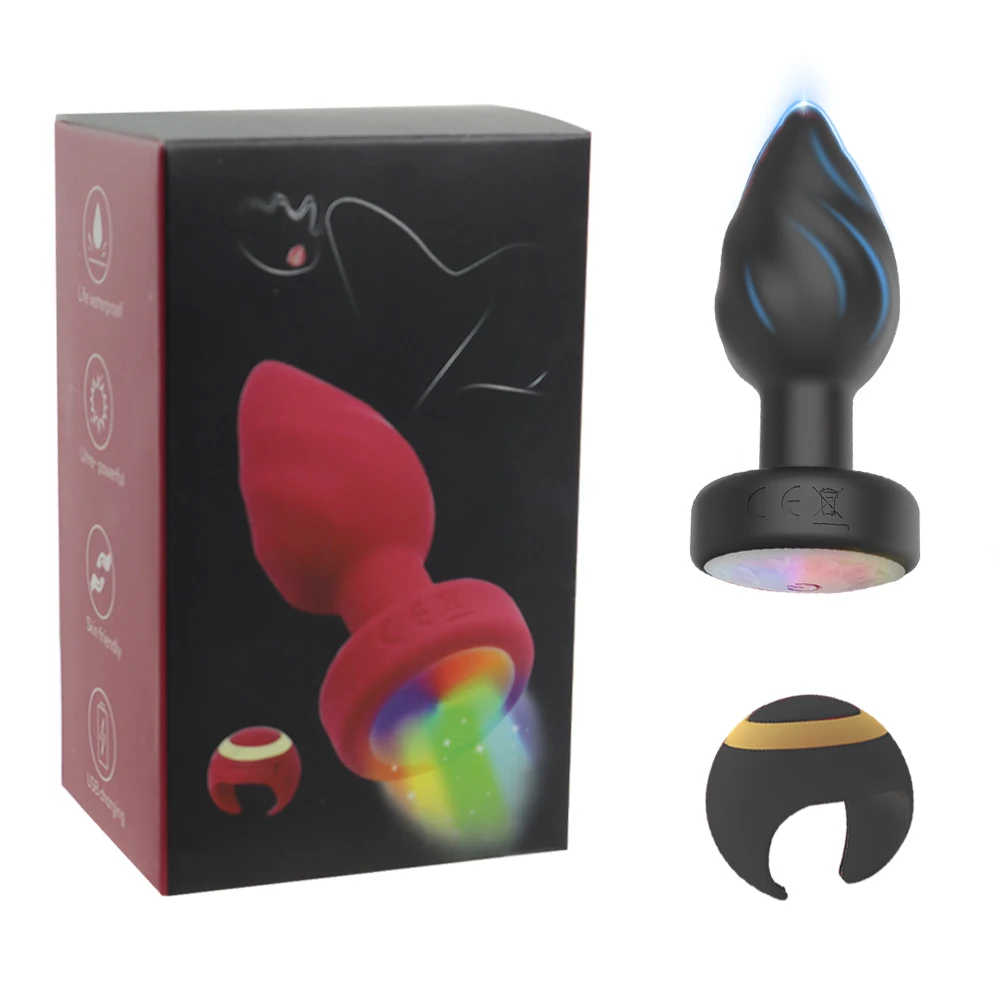 Luminous Anal Plug Vibrators Ring Remote Control Prostate Massager Vaginal Butt Plug Stimulator Adult Couples Sex Toys for Women - Image 8