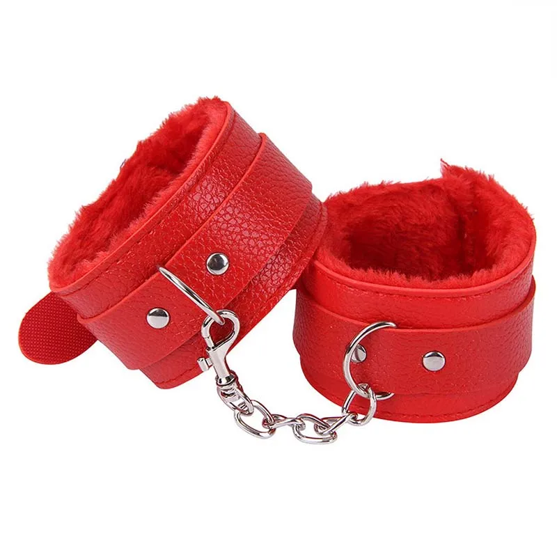 BDSM Sexy Bondage Handcuffs Ankle Cuffs Adjustable With Adult Game Erotic Sex Toy for Women Couples Pink Black Red - Image 9