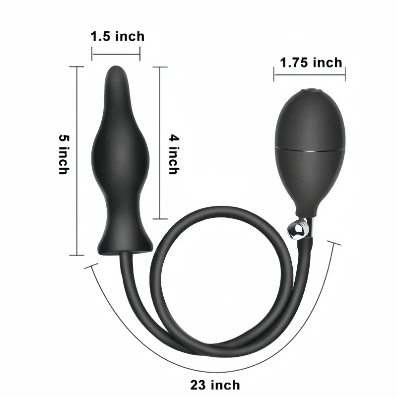 Inflatable Anal Plug with Metal Ball Extra Large Prostate Massager G-Spot Stimulator for Men & Women Premium Comfort Dilator - Image 2