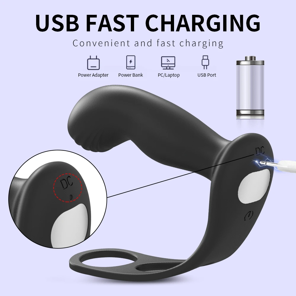 Male APP Anal Vibrator 3 in 1 Vibrating Cock Ring G Spot Prostate Massager 10 Speed Butt Plug Stimulator Couples Sex Toy for Men - Image 3