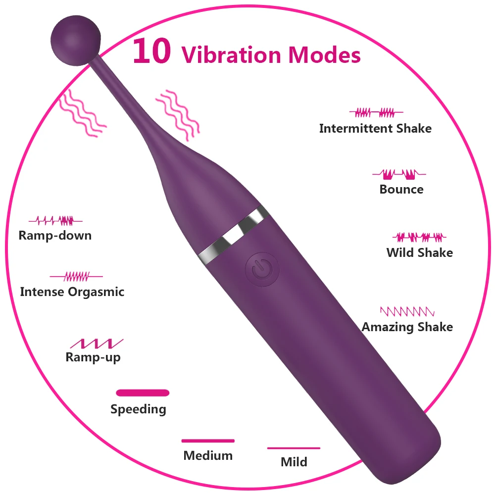 G Spot Tease Stick Vibrators for Women Clitoris Pussy Stimulation Erotic Female Masturbator Adult Sex Toys Comes 3 Massage Heads - Image 2