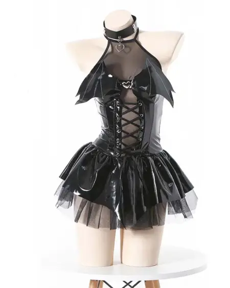 Adjustable Punk Leather Harness Outfit with Metal Accents for Couples BDSM-inspired Edgy Role Play Costume