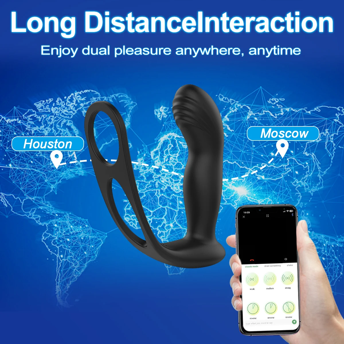 Male APP Anal Vibrator 3 in 1 Vibrating Cock Ring G Spot Prostate Massager 10 Speed Butt Plug Stimulator Couples Sex Toy for Men - Image 6
