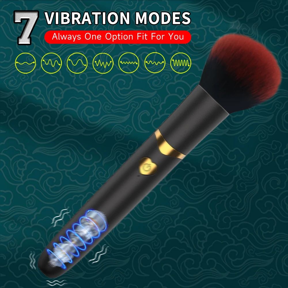 Makeup Brush G Spot Vibrator Sex Toys Powerful Vibrating Vagina Nipple Orgasm Stimulator USB Wireless Charging AV Stick Massager - Image 2