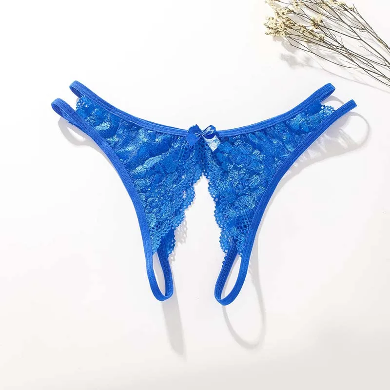 Plus Size Lace Transparent G-string Open Crotch Thong Sexy Women's Erotic Underwear Feminine Lingerie for Adult Sizes - Image 8