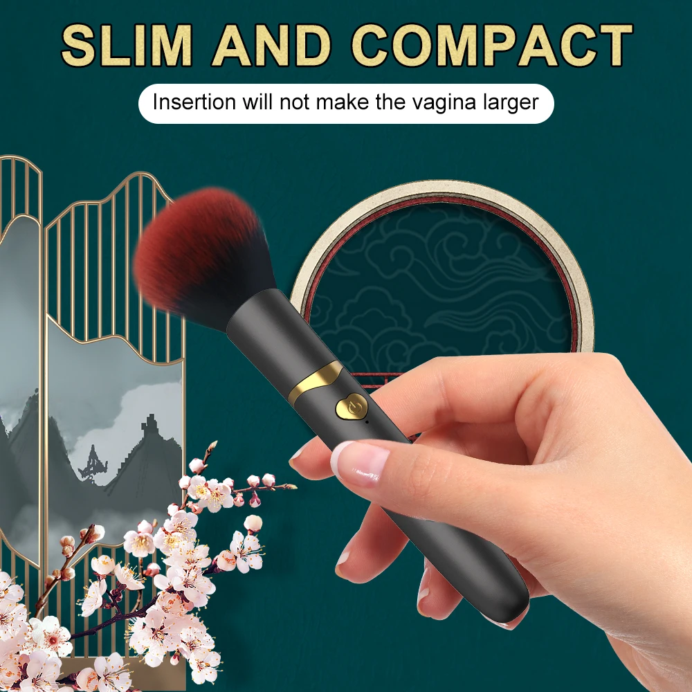 Makeup Brush G Spot Vibrator Sex Toys Powerful Vibrating Vagina Nipple Orgasm Stimulator USB Wireless Charging AV Stick Massager - Image 4