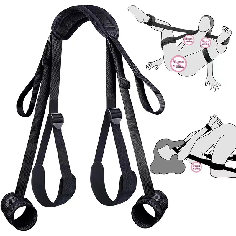 Restraint Erotica Binding Sex Forced Split Leg Straps Neck Wrist Bdsm Bondage Set Sex Toys For Woman Couples Product No Vibrator - Image 2