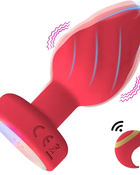Luminous Anal Plug Vibrators Ring Remote Control Prostate Massager Vaginal Butt Plug Stimulator Adult Couples Sex Toys for Women