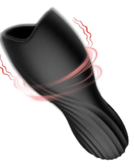 Male Glans Massager Penis Stimulator Delay Endurance Trainer Vibrator Oral Climax Male Masturbator Aircraft Cup Sex Toys for Men