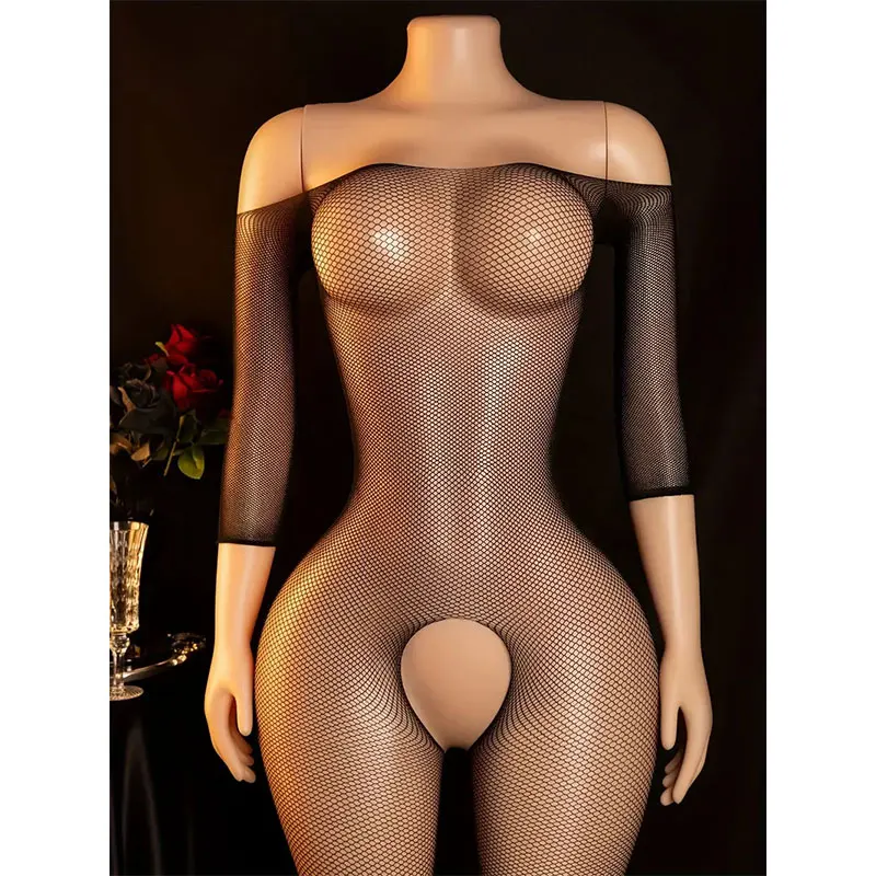 Exotic Body Stockings Crotchless Sex Costumes Adult Bondage Toys Erotic Women Open Pantyhose Porn Transparent Bra Sexy Lingerie - Image 7