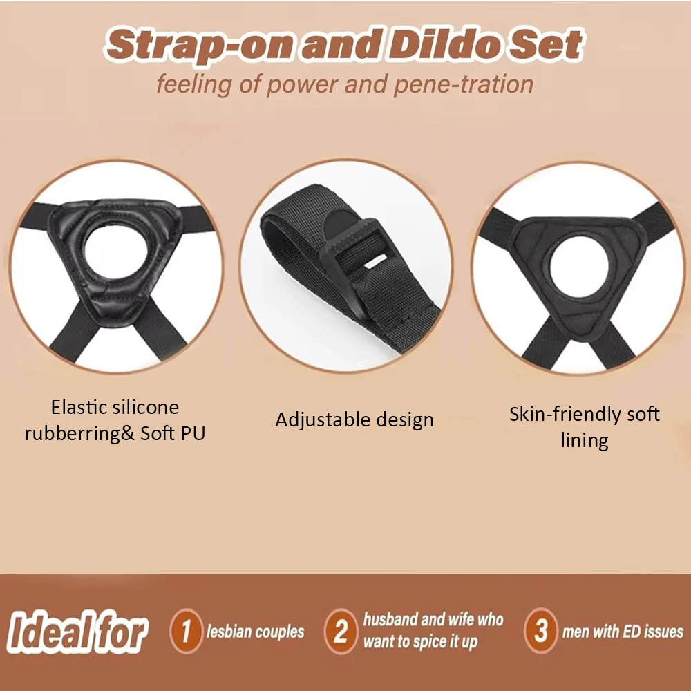 Strap On Dildo For Women Realistic Penis with Suction Cup G-spot Anal Dildos Belt Wearable Panties Dick Sex Toys For Adult Vagi - Image 4