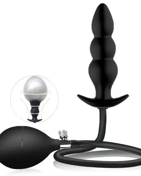 Inflatable Anal Plug with Metal Ball for Men&Women Extra Large Prostate Massager &G-Spot Stimulator Premium Comfort Anal Dilator