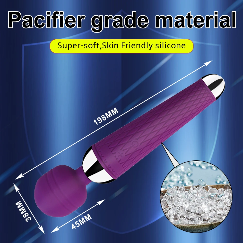 Powerful Oral Clit Vibrators USB Charge Av Magic Wand Vibrator Anal Massager Adult Sex Toys For Women Safe Silicone Sex Product - Image 5