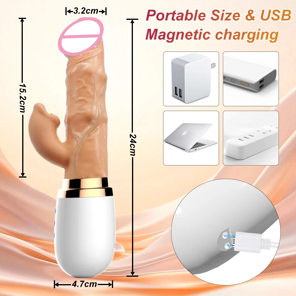 Remote Control Thrusting Dildo Vibrator Roll Bead 10 Modes G Spot Clitoral Anal Stimulation Sex Toys for Women Rabbit Vibrators - Image 3