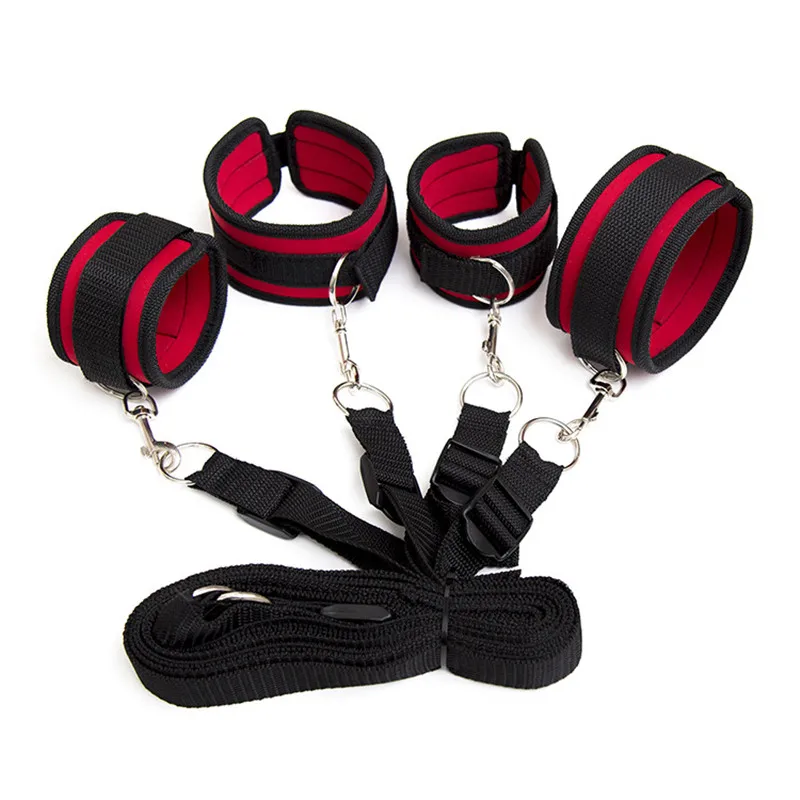 Restraint Erotica Binding Sex Forced Split Leg Straps Neck Wrist Bdsm Bondage Set Sex Toys For Woman Couples Product No Vibrator - Image 11