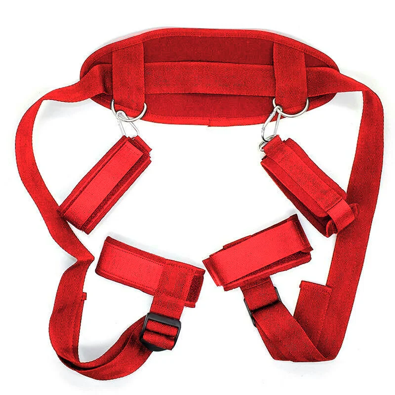 BDSM Sex Toys For Coupels Flirting Adjustable Erotic Handcuffs Neck Ankle Bondage Restraints Harness Open Chastity Adult Games