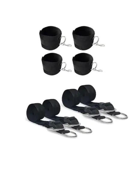 Couple's Bed BDSM Kit with Handcuffs Adult Sexual Bondage Rope Toy for Women Sexy Game BDSM Restraints Accessory