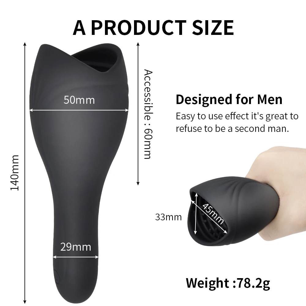 Powerful Vibrating Tongue Licking Vibrator Male Glan Massager Delay Stamina Trainer Oral Sex Climax Masturbation Sex Toy for Men - Image 3