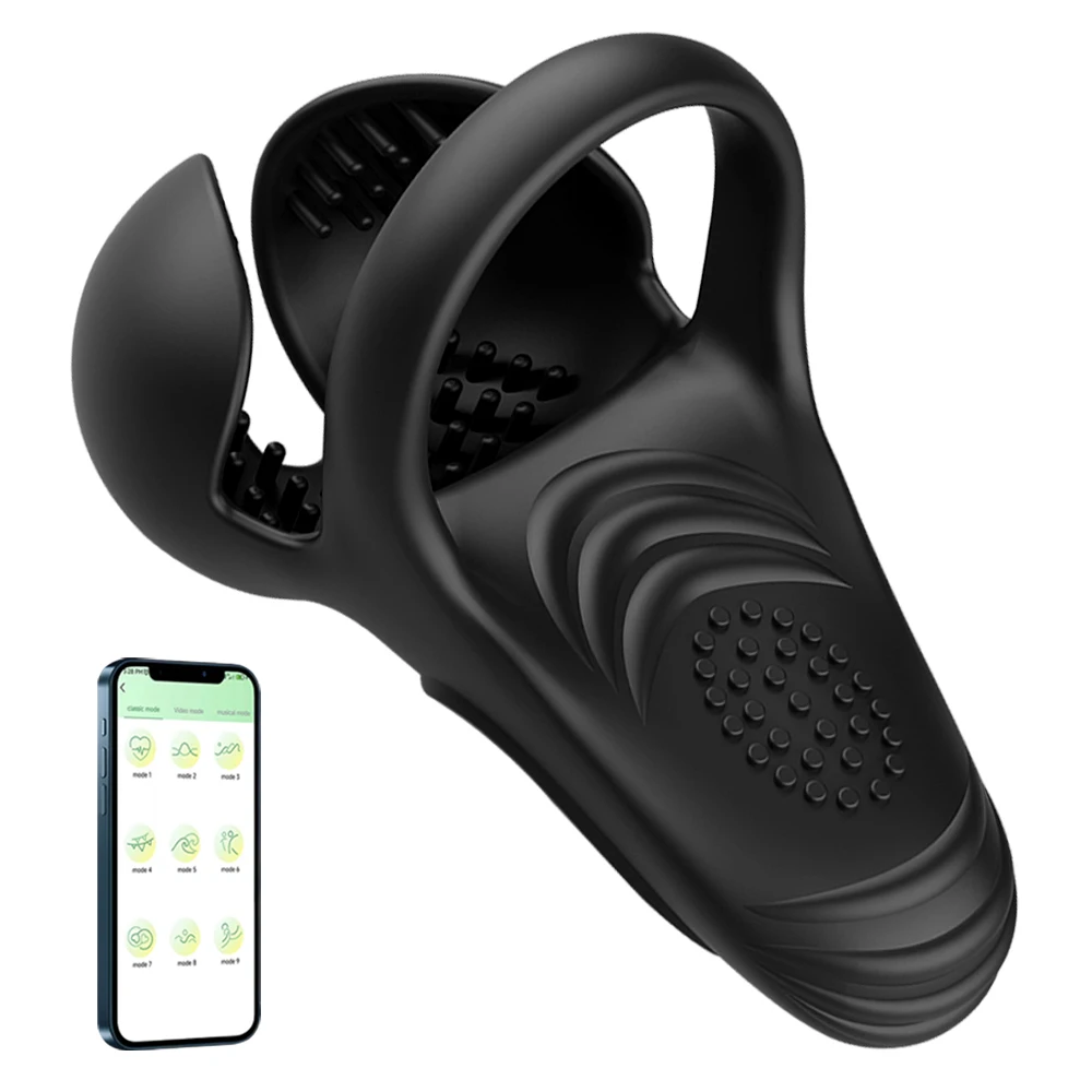 Penis Ring Vibrator For Men Delay Ejaculation Testicle Stimulator Vibrating Cock Ring Adult Sex Toys Male Penisring Massage - Image 7