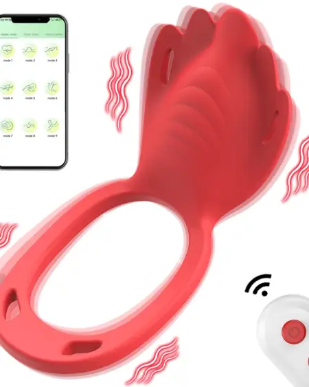 App Remote Controlled Wearable Panty Vibrator 9 Vibration Modes Vibrating Penis Ring Clitoral Stimulator Adult Couple Sex Toy
