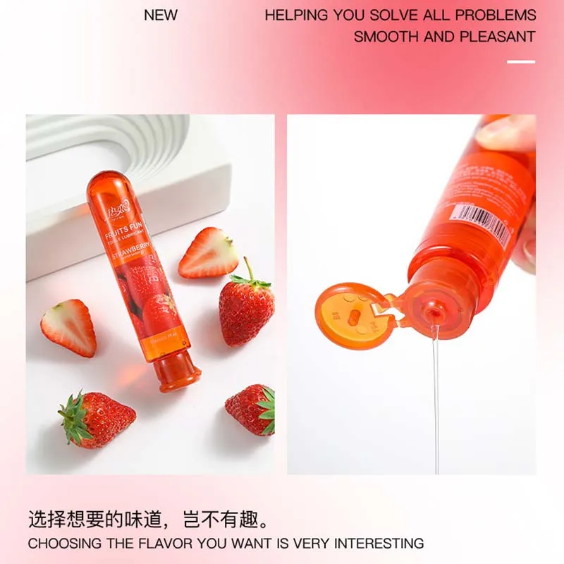 Fruity Lubricant Strawberry Flavor Lubricant Sex Lube Water Based Lubricant Oral Sex Anal Sex Masturbation Vagina Orgasm Gel - Image 4