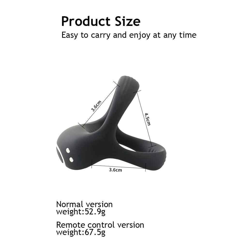 Male Silicone Penis Ring Wireless Ultra Soft CockRing 10 Vibration for Erection Enhancing Time Delay Ejaculation Sex Toy for Men - Image 6