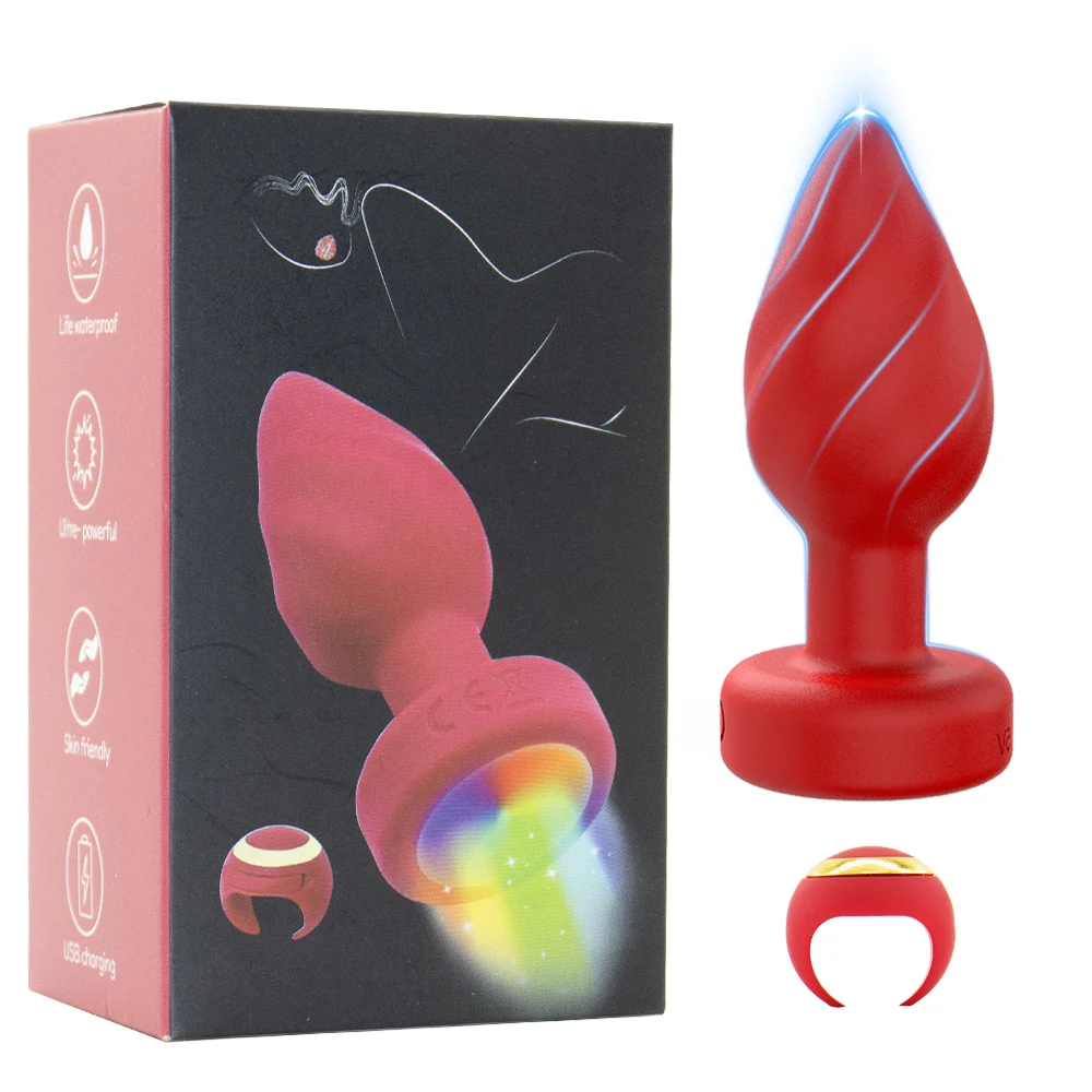 Luminous Anal Plug Vibrators Ring Remote Control Prostate Massager Vaginal Butt Plug Stimulator Adult Couples Sex Toys for Women - Image 7