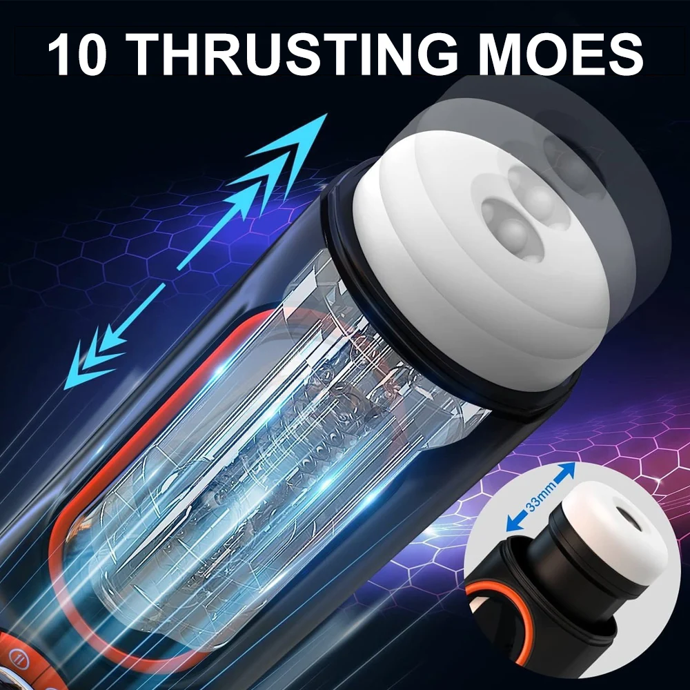 Male Masturbators Electric Pocket Pussy Male Masturbator Cup 10 Mode Thrusting 4 Suction for Penis Stimulation Sex Toys for Men - Image 3