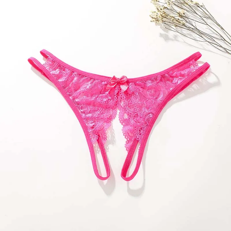 Plus Size Lace Transparent G-string Open Crotch Thong Sexy Women's Erotic Underwear Feminine Lingerie for Adult Sizes - Image 11