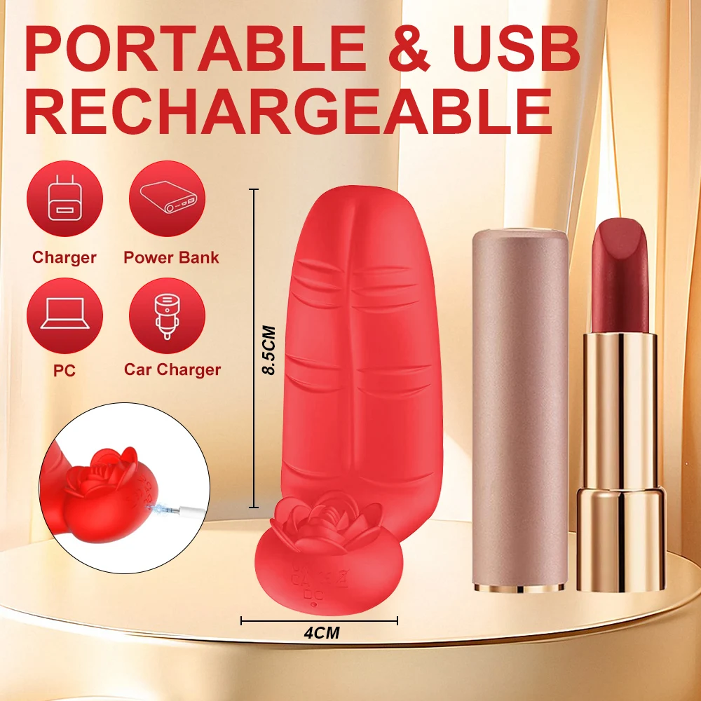 Finger Vibrator G Spot Clitoral Stimulator Rose Toy 10 Vibration Nipple Massager Masturbator Female Couple Adult Sex Toys 18+ - Image 2